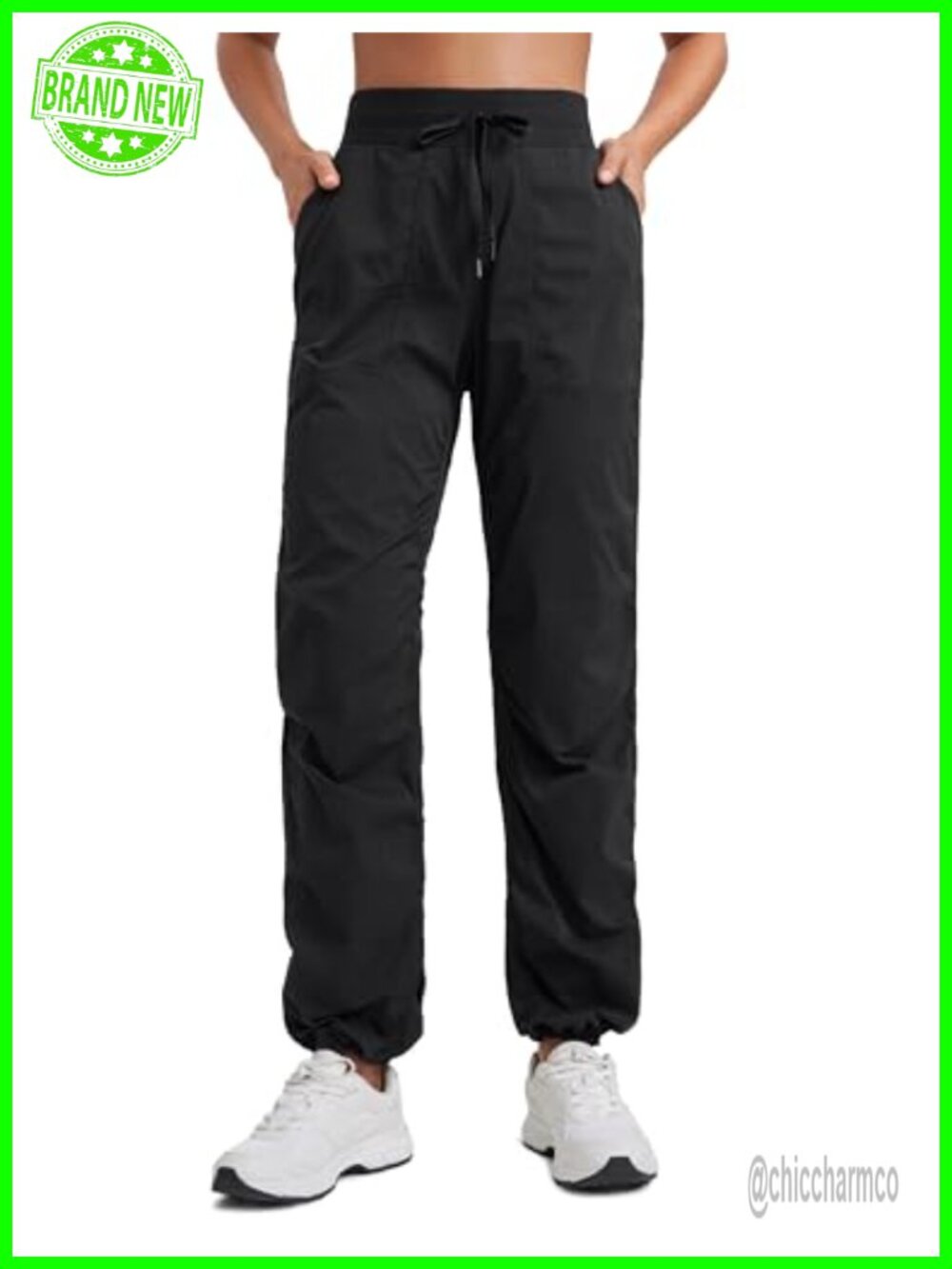 CRZ YOGA Straight Leg Joggers Lightweight Quick-Dry Side Ruched Pants